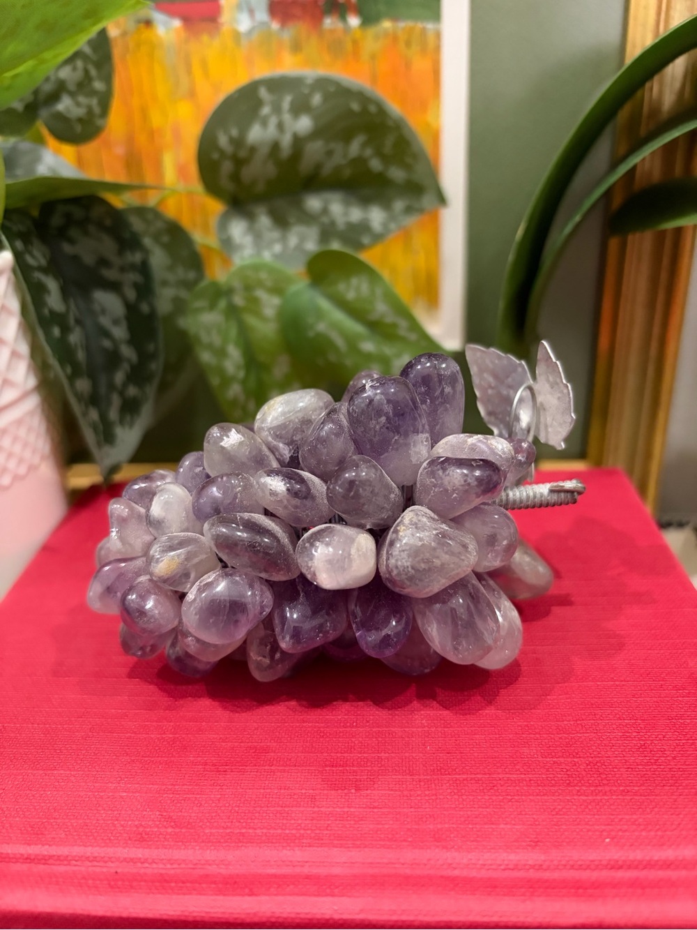 Amethyst Cluster Decorative Accent - Purple Home Accent mini size only 4”
